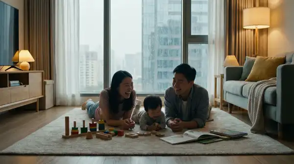 黄色仓库家庭温情